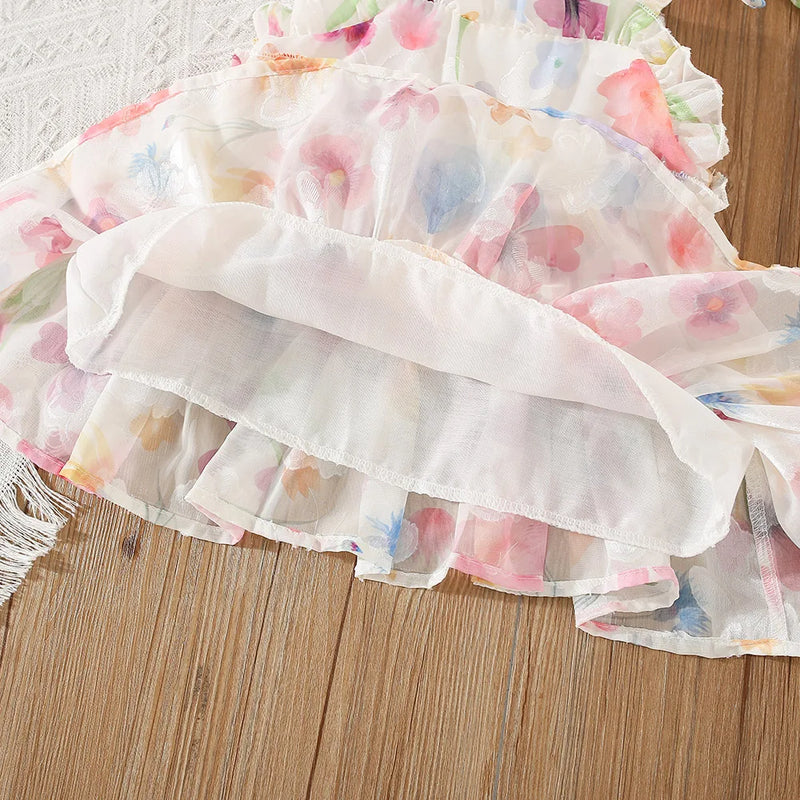 Vestido Infantil Cecília Delicado com Flores