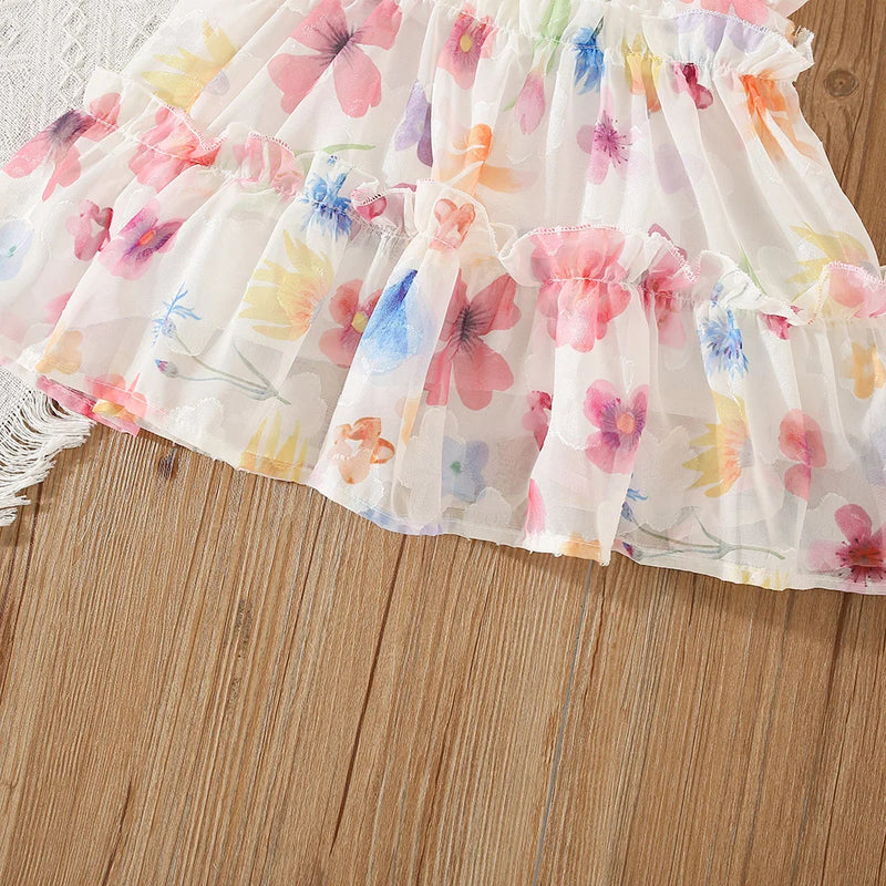 Vestido Infantil Cecília Delicado com Flores