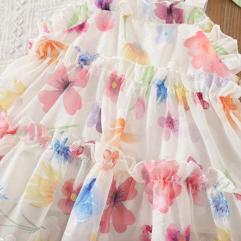 Vestido Infantil Cecília Delicado com Flores