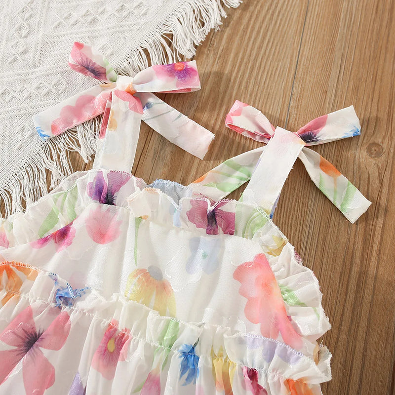 Vestido Infantil Cecília Delicado com Flores