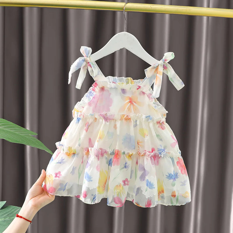 Vestido Infantil Cecília Delicado com Flores