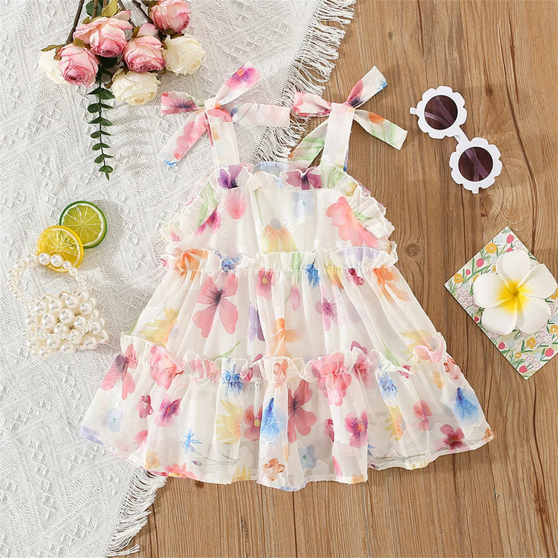Vestido Infantil Cecília Delicado com Flores
